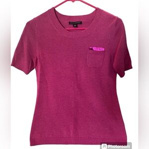 Banana Republic Pink Wool Blend Short Sleeve Sweater Size Small